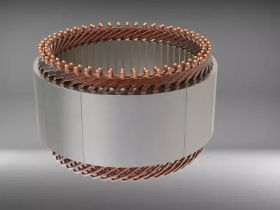 Hairpin winding 3D model