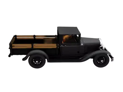 1930s Pickup Truck Vintage Classic Utility Vehicle Model 3D model