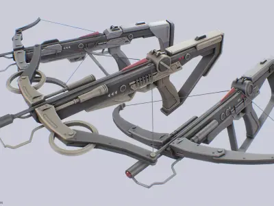 Scifi crossbow collection 3D Model Pack purchase