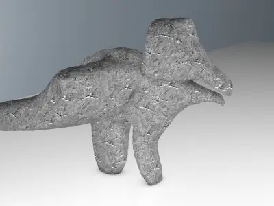 Pbr Ancient Sculpture Low-poly 3D model