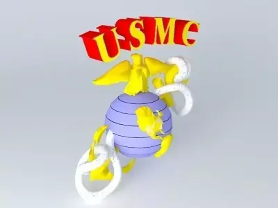 USMC EAGLE GLOBE AND ANCHOR 3D model