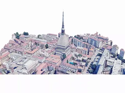 Mole Antonelliana Low-poly 3D model