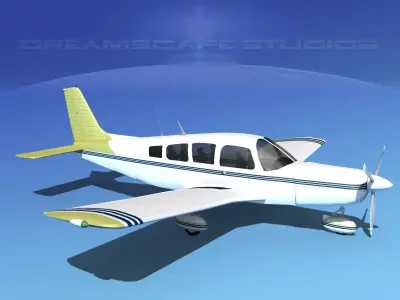 Piper Cherokee Six 300 V08 3D model