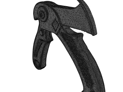 Tactical Folding Axe Tool 3D model