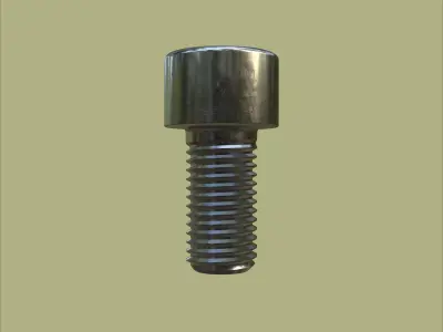 Steel Stained M10 Torx T50 Cap Bolt with PBR 4K 3D model