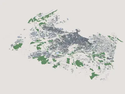 Gijon City Spain 3D model