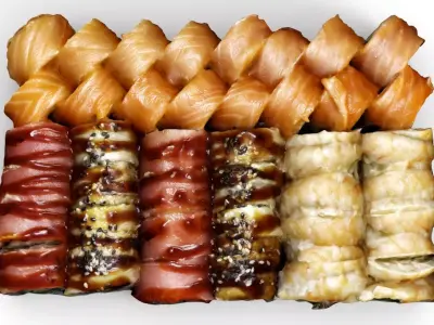 Sushi set 3D scan 3D model