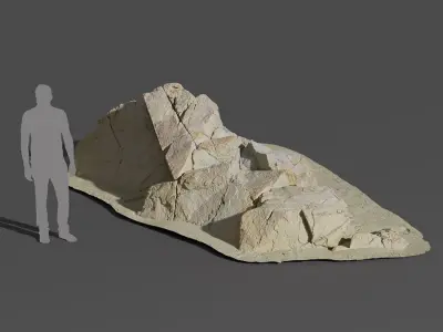  Large Chunky Beach Rock Model 