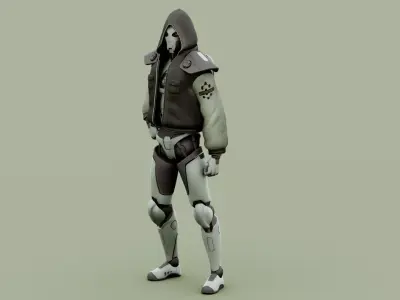 CYBORGTOPIA B-29  Rigged for Unreal Engine - Unity - MIXAMO 3D model