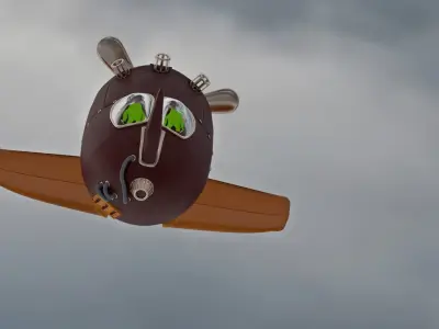 animation aircraft 3D model