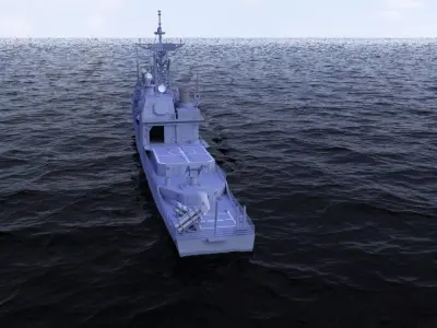 ticonderoga class cruiser cg47 uss Low-poly 3D model