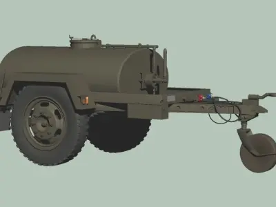 Japan Self-Defense Force 1tons Water Tank 3D model