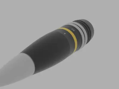 88mm Japanese HE-TF Low-poly 3D model