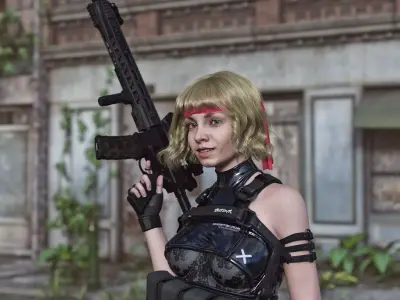 M4 Rifle Custom Long Gun for G8F 3D model