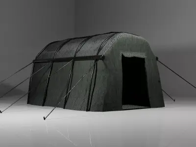 Military tent PBR Free low-poly 3D model