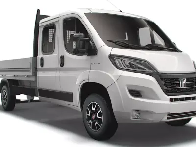Fiat Ducato Crew Cab Truck 2023 3D model