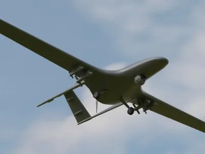 3D model of UCAV Bayraktar TB2 3D model