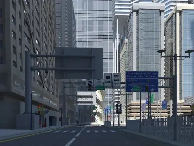 3D City Intersection 3 3D model