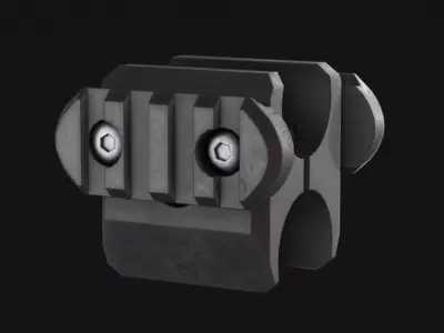 Mesa Tactical Rail Clamp - Shotgun Clamp - Game Asset Low-poly 3D model