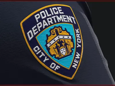 male police uniform with texture 3D model