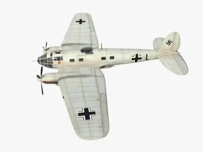 Heinkel He 111 L Low-poly 3D model