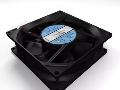 12V Brushless DC Fanmotor 3D model