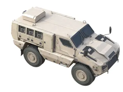 MRAP Mine Resistant Ambush Protected Vehicle Low-poly 3D model