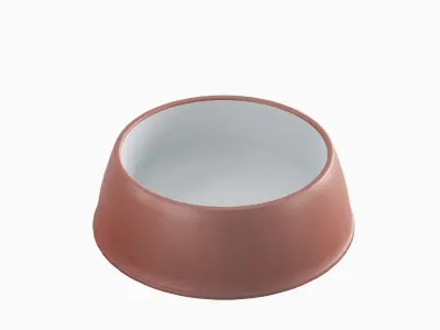 Plastic Dog Bowl B 02 Low-poly 3D model