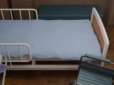 Private room at the hospital 3D model