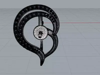 Orecchino modello C Free 3D model