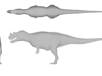 Ceratosaurus dentisulcatus Low-poly 3D model