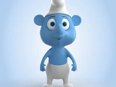 Smurf character 3D model