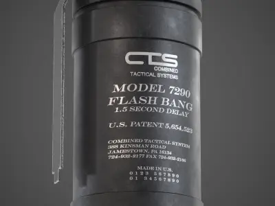 Flashbang grenade Low-poly 3D model