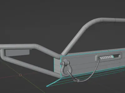 Tacoma Brushbar and Winch Low-poly 3D model
