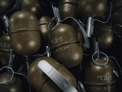 RGD-5 Soviet Hand Grenade - Concept and Cinematic Ready PBR 3D model