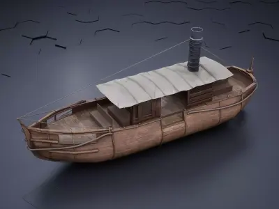 Jungle River Cruise Boat 3D model