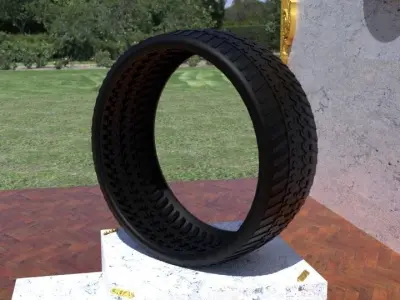 ORTAS TIRE NO 41 GAME READY Low-poly 3D model