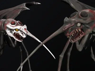 Moskit insect Low-poly 3D model