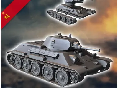 T-34-76 M1940 - Soviet army WW2 Second World East front Ostfront 3D print model