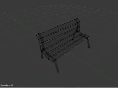 Free Low-poly bench Free low-poly 3D model