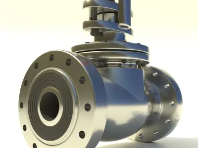 Realistic Globe Valve 3D model