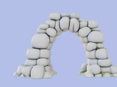 stone arch formation 3D model