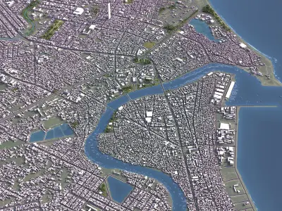 Phan Thiet Low-poly 3D model