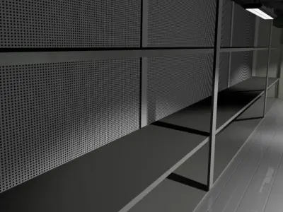 Empty Store Front Low-poly 3D model