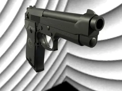 Beretta 92FS Low-poly 3D model