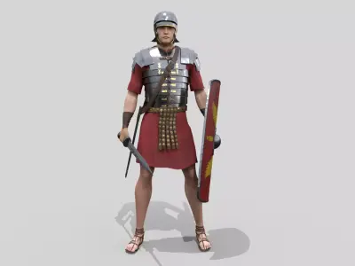 Roman Legionary Low-poly 3D model
