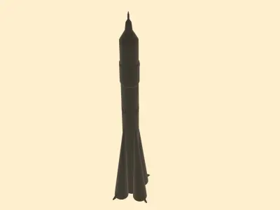 SIMPLE Rocket based on the Soyuz family perfect for 3D printing Free 3D model