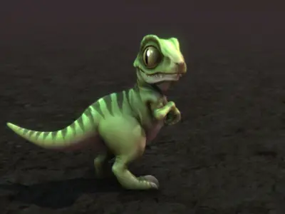 Toon Dinosaurs Low-poly 3D model