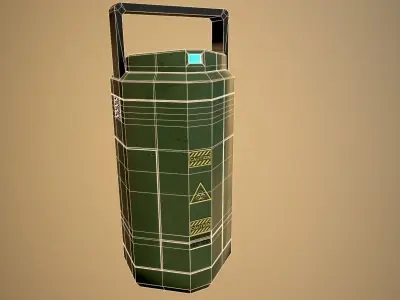 Sci Fi Containment Flask Low-poly 3D model