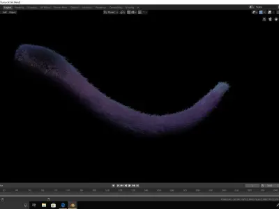 furry cat tail  3D model